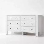 Commode en bois à 6 tiroirs pour chambre à coucher, Grand organiseur de rangement moderne pour salon, entrée, couloir