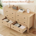 Commode en bois à 6 tiroirs pour chambre à coucher, Grand organiseur de rangement moderne pour salon, entrée, couloir