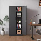 Armoire de rangement de garage en métal 72H, armoire de rangement en acier verrouillable pour outils, armoires hautes pour systèmes de rangement de garage, armoire à dossiers verrouillable