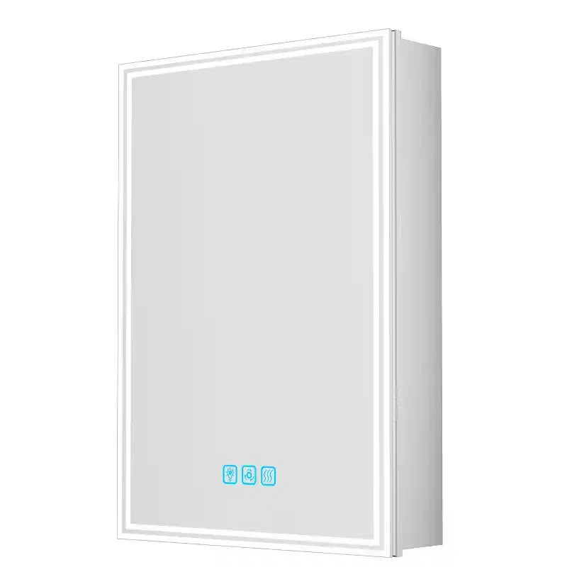 FAMYYT Armoire à pharmacie lumineuse en aluminium de 20 po L x 28 po H avec miroir, intensité variable, anti-buée, entièrement assemblée
