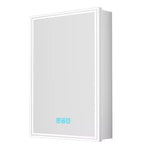 FAMYYT Armoire à pharmacie lumineuse en aluminium de 20 po L x 28 po H avec miroir, intensité variable, anti-buée, entièrement assemblée