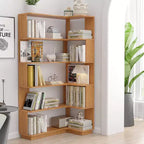 GDFStudio Tabbie 64H Bibliothèque d'angle autoportante à 5 étagères en forme de L