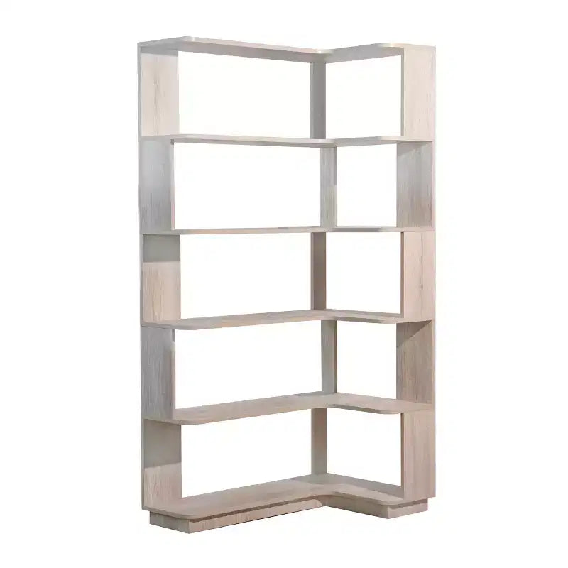 GDFStudio Tabbie 64H Bibliothèque d'angle autoportante à 5 étagères en forme de L