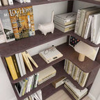 GDFStudio Tabbie 64H Bibliothèque d'angle autoportante à 5 étagères en forme de L