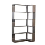 GDFStudio Tabbie 64H Bibliothèque d'angle autoportante à 5 étagères en forme de L