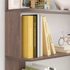 GDFStudio Tabbie 64H Bibliothèque d'angle autoportante à 5 étagères en forme de L