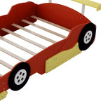 Lit Plateforme Luxystar en Forme de Voiture de Course avec Roues pour Chambre d'Enfant