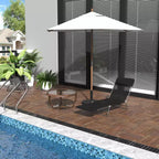 Chaise longue pliante avec oreiller, 6 positions d'inclinaison, maille respirante - Noir