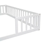 MAYEERTY Lit mezzanine double avec bureau intégré sous le lit – Gain de place – Bois de pin massif