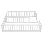 MAYEERTY Lit mezzanine double avec bureau intégré sous le lit – Gain de place – Bois de pin massif