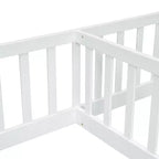 MAYEERTY Lit mezzanine double avec bureau intégré sous le lit – Gain de place – Bois de pin massif