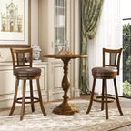 Costway Lot de 2/4 tabourets de bar pivotants de 76 cm avec dossier en rotin PE et repose-pieds