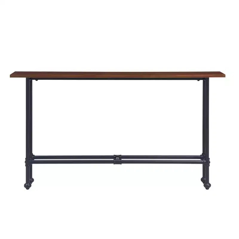 HomeRoots 56 Espresso and Black Console Table