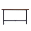 HomeRoots 56 Espresso and Black Console Table