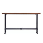 HomeRoots 56 Espresso and Black Console Table