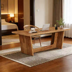 Table de conférence industrielle en bois GDFStudio Tyuzu