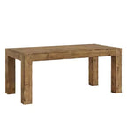 MAYEERTY 63 Table de salle à manger rustique en bois massif, plateau épais, 4 à 6 places, cuisine et bureau