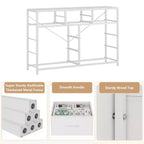 Commode moderne à 10 tiroirs et meuble TV avec plateau en bois, cadre en métal et tiroirs en tissu pour chambre à coucher, salon et rangement de placard