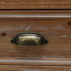 GDFStudio Wrenford Armoire de rangement rustique en bois massif à 3 tiroirs