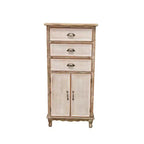 GDFStudio Wrenford Armoire de rangement rustique en bois massif à 3 tiroirs