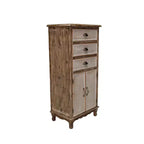 GDFStudio Wrenford Armoire de rangement rustique en bois massif à 3 tiroirs