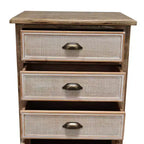 GDFStudio Wrenford Armoire de rangement rustique en bois massif à 3 tiroirs