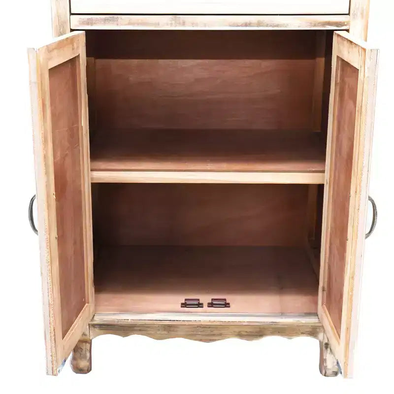 GDFStudio Wrenford Armoire de rangement rustique en bois massif à 3 tiroirs