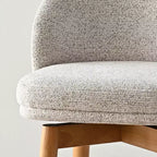 Ensemble de 2 tabourets de comptoir pivotants modernes avec siège rembourré, chaises d'îlot de cuisine ou de bar à domicile rotatives à 360° avec pieds en bois massif-Panipeachy