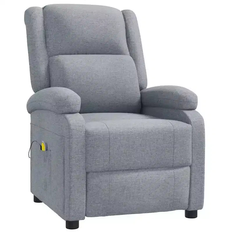 vidaXL Fauteuil de massage Crème Tissu, Métal, Bois Fauteuil de massage simple