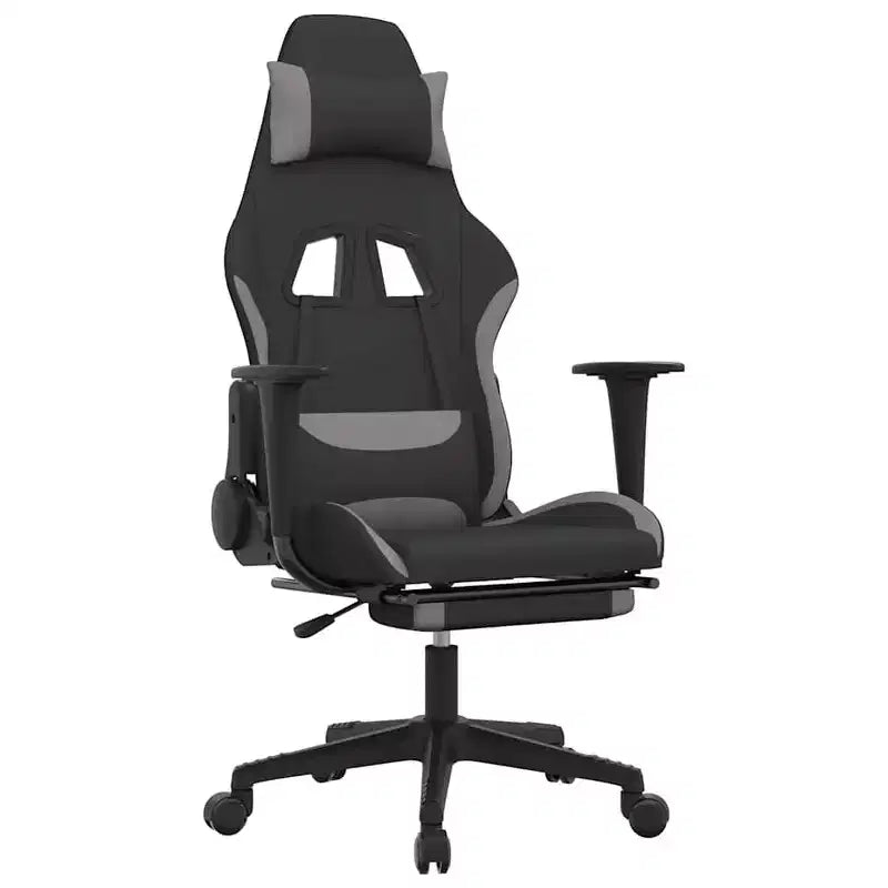 vidaXL Chaise de jeu Tissu noir et crème (100 % polyester), métal, contreplaqué