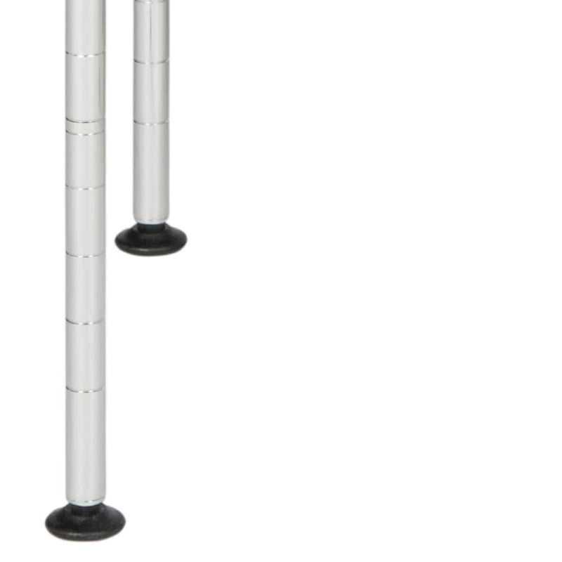 Étagère de rangement à 2 niveaux en fil chromé pour micro-ondes – 50 x 30 x 60 cm – 20Lx12Px24H