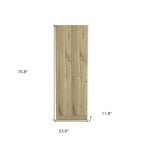 71 Garde-manger ou placard de rangement en bois de chêne - 23,6' X '70,8' X '11,8