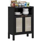 Bahut de salle à manger avec rangement, Buffet moderne avec 2 portes et étagère réglable, Table de buffet autoportante