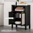Bahut de salle à manger avec rangement, Buffet moderne avec 2 portes et étagère réglable, Table de buffet autoportante
