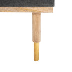 Banc moderne à 2 tiroirs avec assise coussinée - 109 cm (L) x 38 cm (P) x 53 cm (H) - 109Lx38Px53H