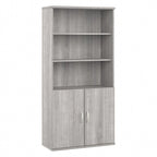 Bibliothèque haute à 5 étagères avec portes