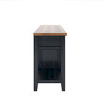 Buffet de service bicolore avec casier à vin en bois | Chêne/Noir/Antique | 20 bouteilles