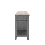 Buffet de service bicolore avec casier à vin en bois | Chêne/Noir/Antique | 20 bouteilles