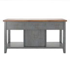 Buffet de service bicolore avec casier à vin en bois | Chêne/Noir/Antique | 20 bouteilles