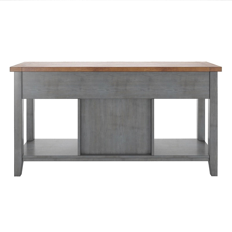 Buffet de service bicolore avec casier à vin en bois | Chêne/Noir/Antique | 20 bouteilles