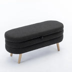 Banc de rangement pour chambre à coucher avec pieds en bois