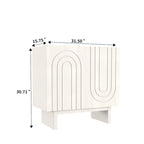 Meuble d'appoint en bois à 2 portes