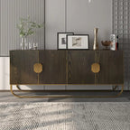 Clihome Furniture Wood 4-Door Accent Cabinet