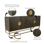 Meuble d'appoint 4 portes en bois