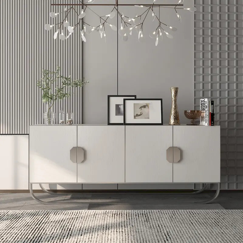 Meuble d'appoint 4 portes en bois