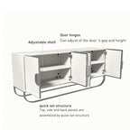 Meuble d'appoint 4 portes en bois