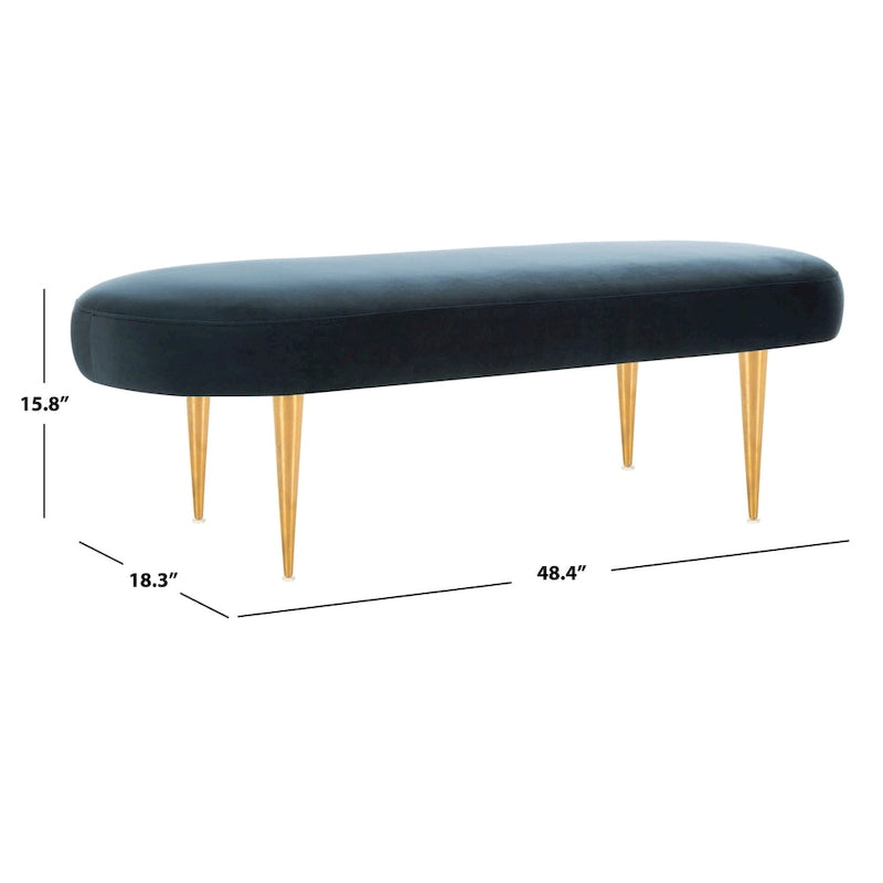 Banc ovale - 48Lx18Px16H