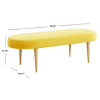 Banc ovale - 48Lx18Px16H