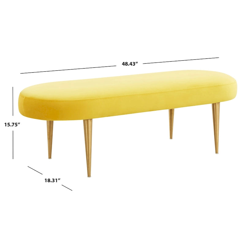 Banc ovale - 48Lx18Px16H