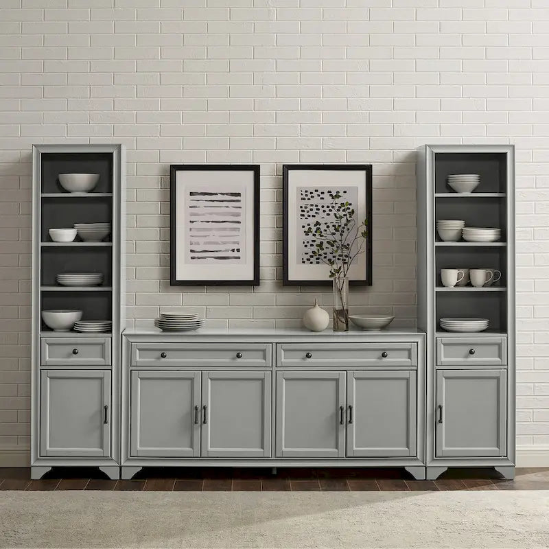 Ensemble buffet et bibliothèque 3 pièces - 15x97x67,63